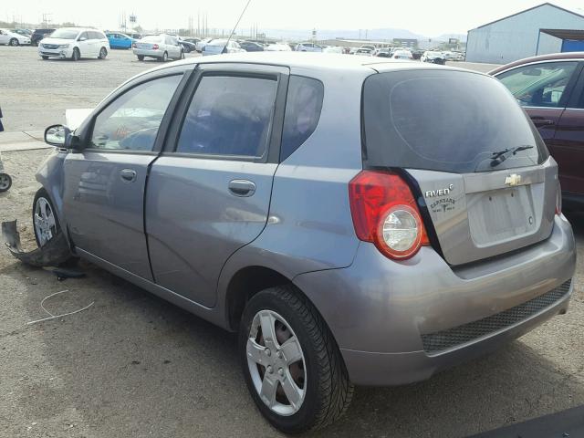 KL1TG66EX9B357788 - 2009 CHEVROLET AVEO LT SILVER photo 3