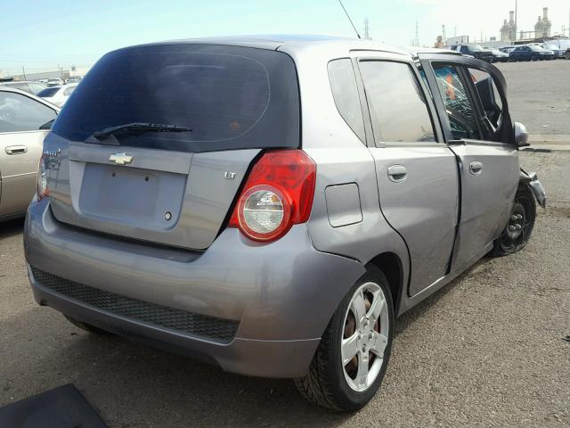 KL1TG66EX9B357788 - 2009 CHEVROLET AVEO LT SILVER photo 4