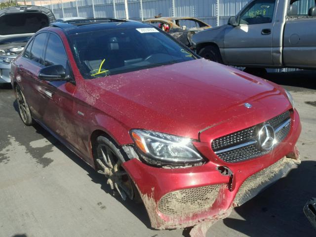 55SWF6EB0HU215993 - 2017 MERCEDES-BENZ C 43 4MATI RED photo 1