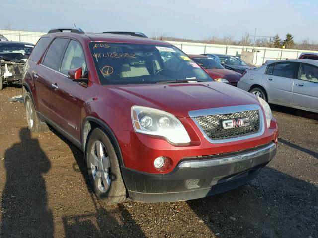 1GKEV33758J128682 - 2008 GMC ACADIA SLT RED photo 1