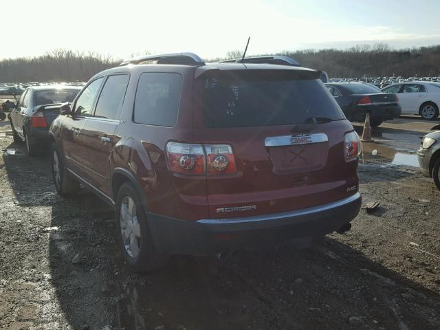 1GKEV33758J128682 - 2008 GMC ACADIA SLT RED photo 3