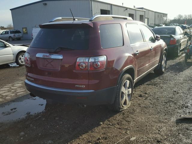 1GKEV33758J128682 - 2008 GMC ACADIA SLT RED photo 4