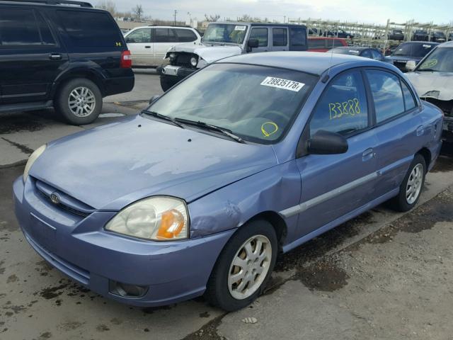 KNADC125336248667 - 2003 KIA RIO BLUE photo 2