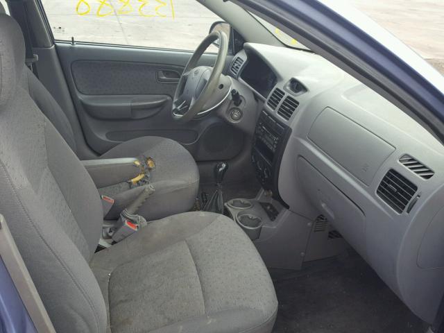 KNADC125336248667 - 2003 KIA RIO BLUE photo 5