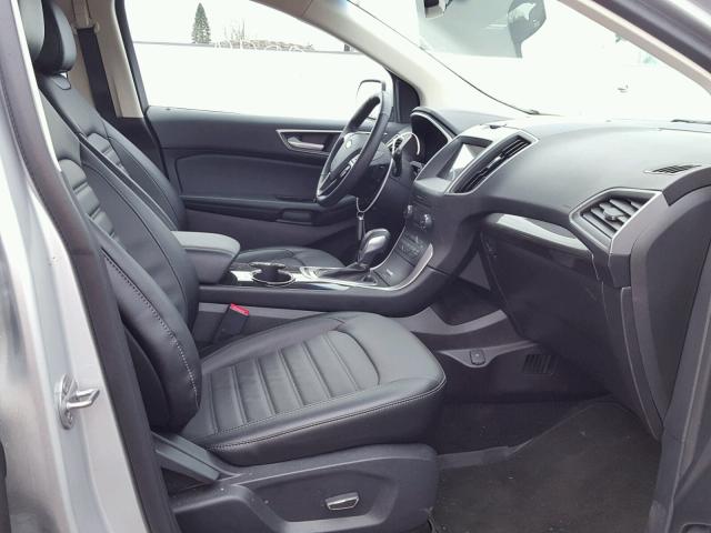 2FMPK4J97HBC22537 - 2017 FORD EDGE SEL SILVER photo 5