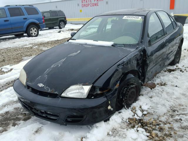 1G1JC524327418810 - 2002 CHEVROLET CAVALIER B BLACK photo 2