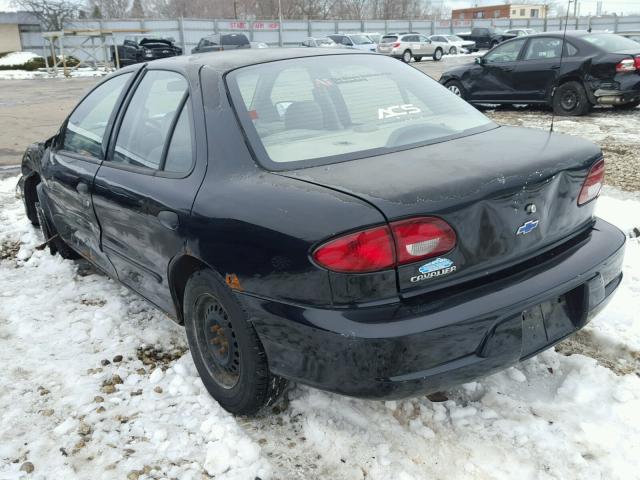 1G1JC524327418810 - 2002 CHEVROLET CAVALIER B BLACK photo 3