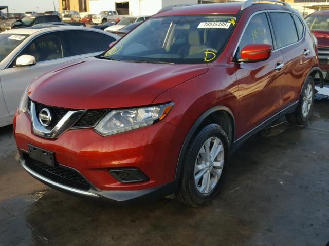 KNMAT2MV5GP636363 - 2016 NISSAN ROGUE S RED photo 2