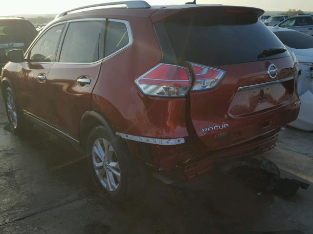 KNMAT2MV5GP636363 - 2016 NISSAN ROGUE S RED photo 3