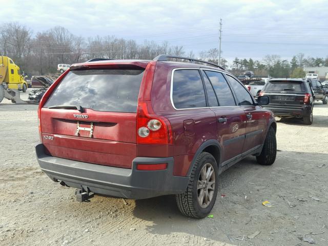 YV4CN592761243580 - 2006 VOLVO XC90 BURGUNDY photo 4