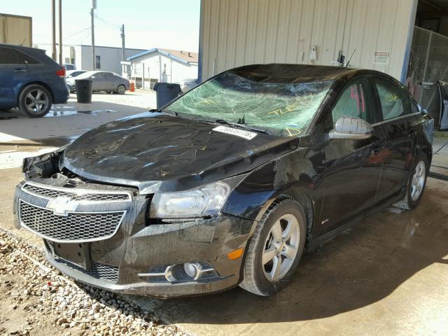 1G1PF5S91B7218666 - 2011 CHEVROLET CRUZE LT BLACK photo 2