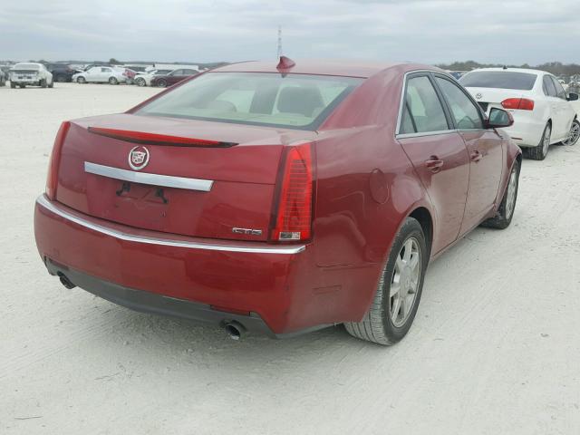 1G6DF577590125155 - 2009 CADILLAC CTS RED photo 4