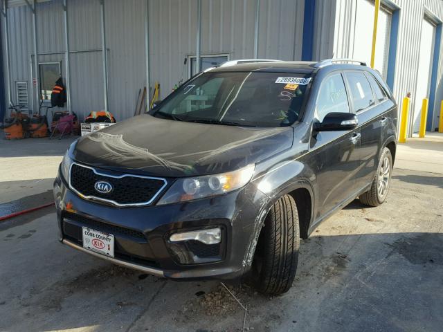 5XYKW4A21BG172176 - 2011 KIA SORENTO SX BLACK photo 2