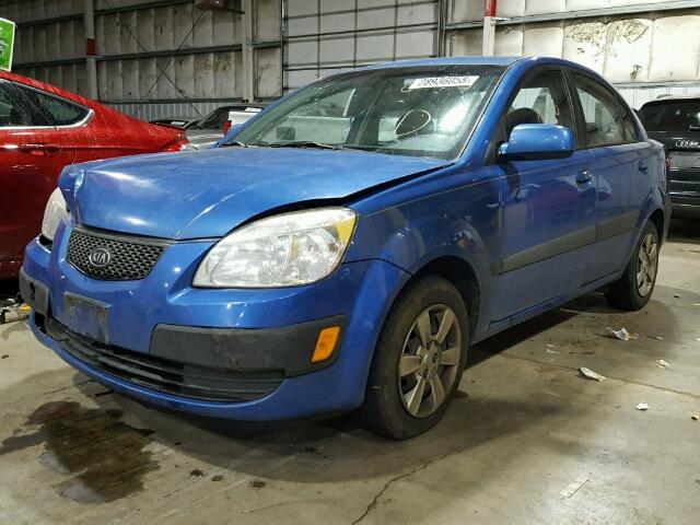 KNADE123166086194 - 2006 KIA RIO BLUE photo 2