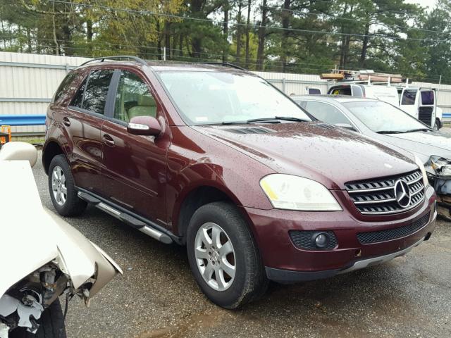 4JGBB86E16A089676 - 2006 MERCEDES-BENZ ML 350 RED photo 1