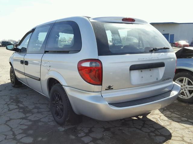 1D4GP24R95B338669 - 2005 DODGE GRAND CARA SILVER photo 3