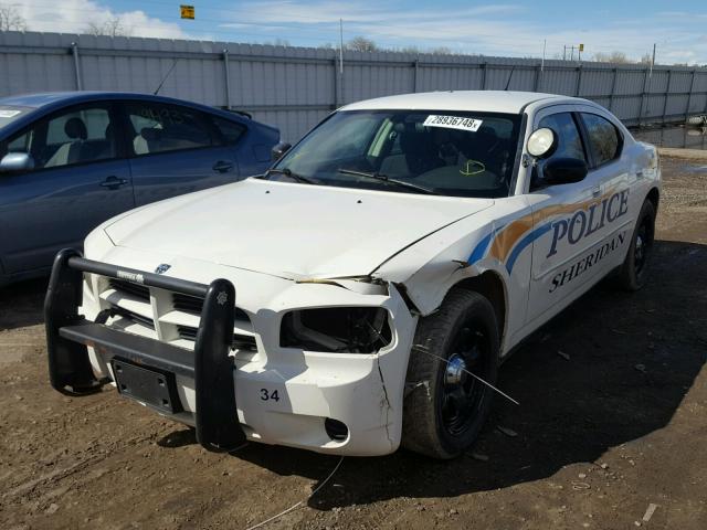 2B3KA43H08H247719 - 2008 DODGE CHARGER WHITE photo 2