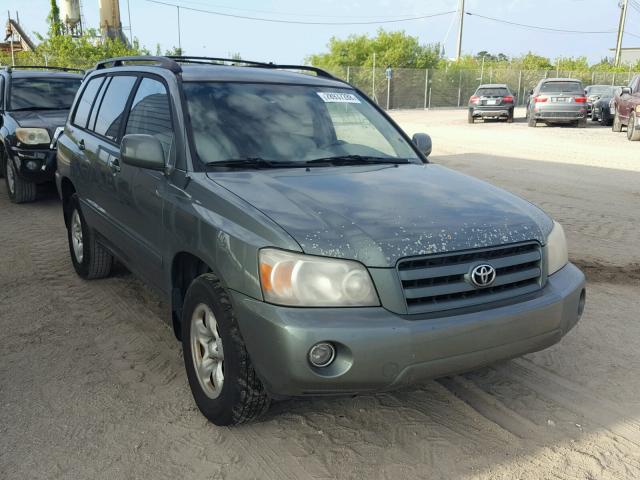 JTEDD21A170167773 - 2007 TOYOTA HIGHLANDER GREEN photo 1