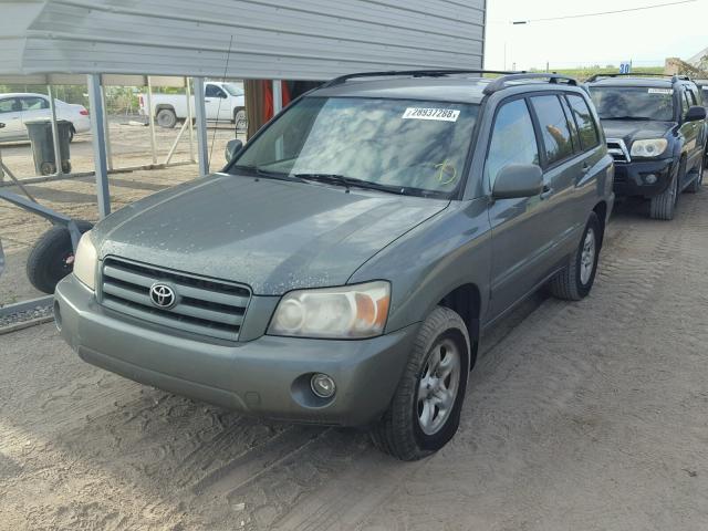 JTEDD21A170167773 - 2007 TOYOTA HIGHLANDER GREEN photo 2