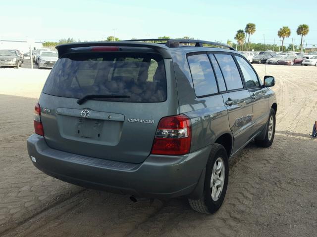 JTEDD21A170167773 - 2007 TOYOTA HIGHLANDER GREEN photo 4