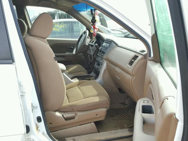 2HKYF18447H522027 - 2007 HONDA PILOT EX WHITE photo 5