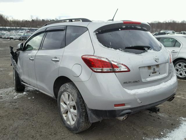 JN8AZ1MW6EW518136 - 2014 NISSAN MURANO S SILVER photo 3