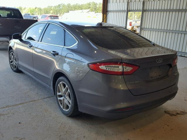 3FA6P0HD4ER152423 - 2014 FORD FUSION SE GRAY photo 3