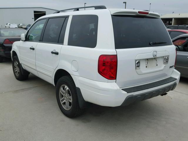 2HKYF18554H525524 - 2004 HONDA PILOT EXL WHITE photo 3