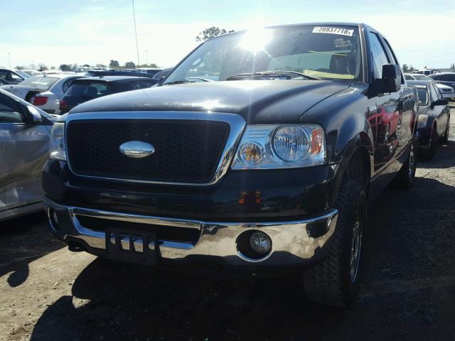 1FTPX14557KC82818 - 2007 FORD F150 BLACK photo 2