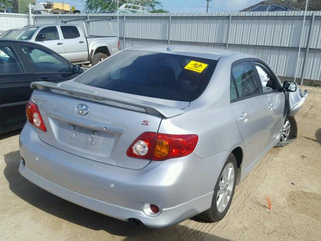 2T1BU4EE8AC507616 - 2010 TOYOTA COROLLA BA SILVER photo 4