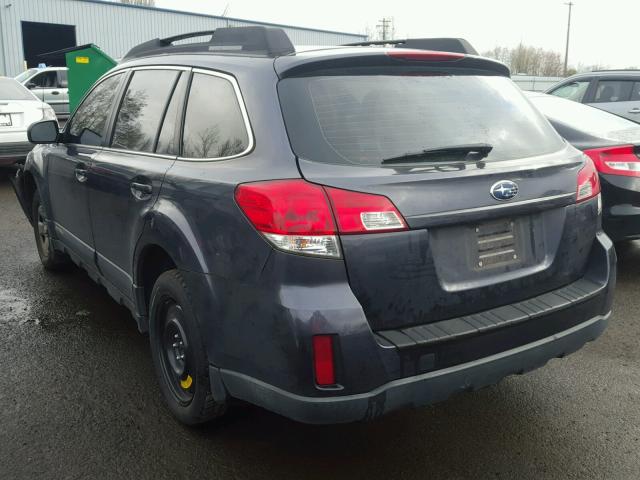 4S4BRBAC0B3336618 - 2011 SUBARU OUTBACK 2. GRAY photo 3