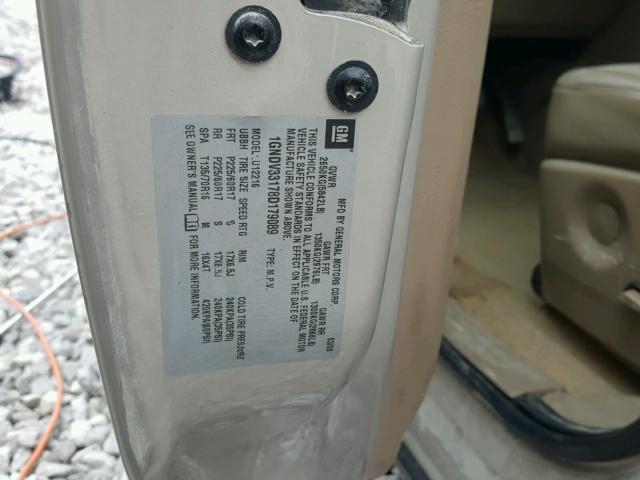 1GNDV33178D179089 - 2008 CHEVROLET UPLANDER L 金色 照片 10