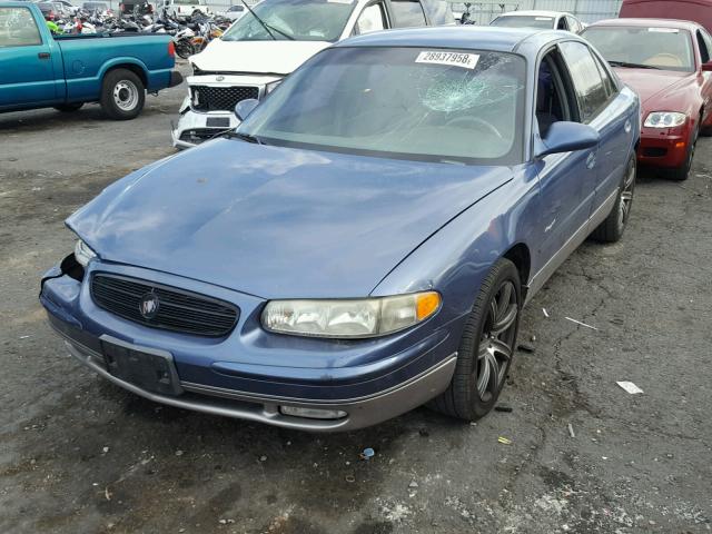 2G4WF5218W1473956 - 1998 BUICK REGAL GS BLUE photo 2