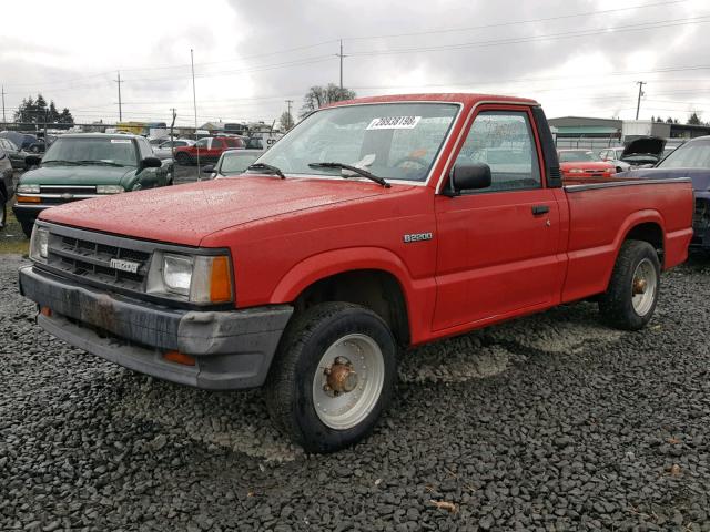 JM2UF1132J0396962 - 1988 MAZDA B2200 SHOR RED photo 2