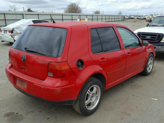 9BWFP61J434078980 - 2003 VOLKSWAGEN GOLF GL TD RED photo 4