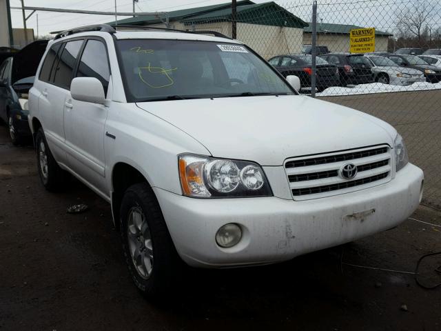 JTEHF21A910010446 - 2001 TOYOTA HIGHLANDER WHITE photo 1