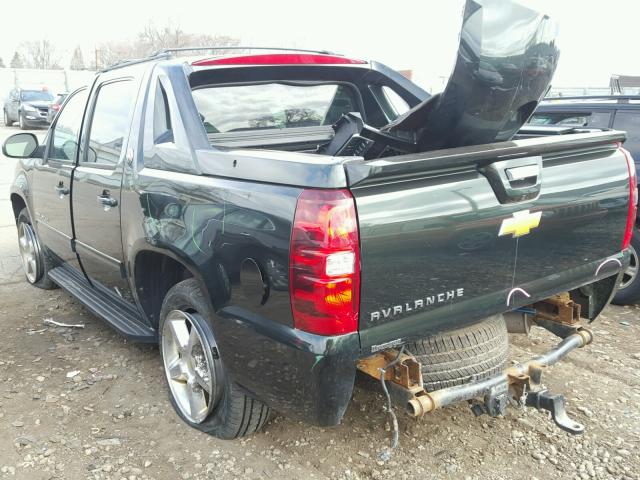 3GNTKFE71DG270704 - 2013 CHEVROLET AVALANCHE GREEN photo 3