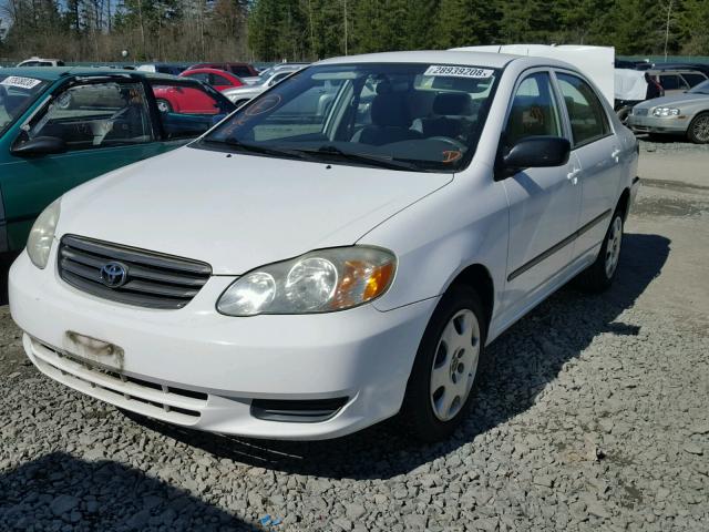 1NXBR32E53Z023257 - 2003 TOYOTA COROLLA CE WHITE photo 2