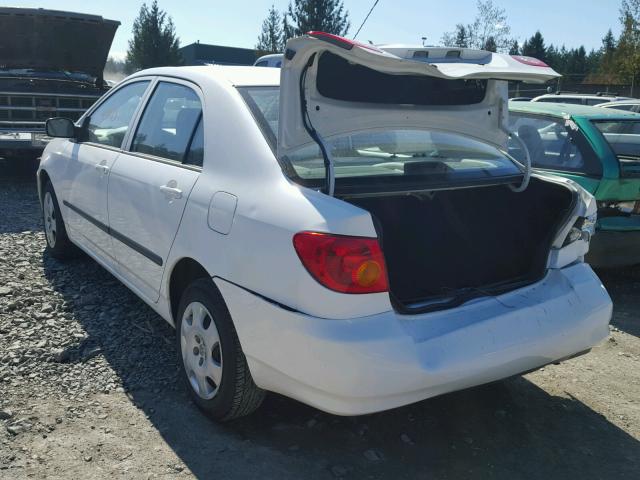 1NXBR32E53Z023257 - 2003 TOYOTA COROLLA CE WHITE photo 3