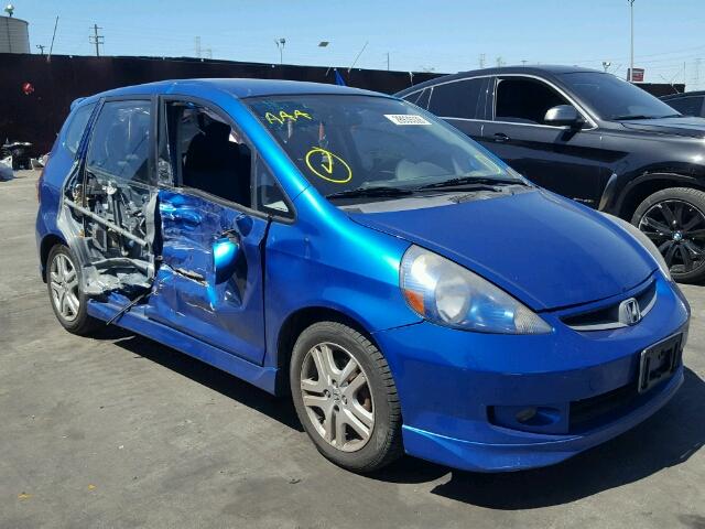 JHMGD38607S056045 - 2007 HONDA FIT S BLUE photo 1