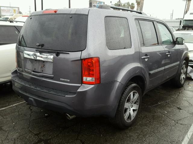 5FNYF3H98EB003095 - 2014 HONDA PILOT TOUR GRAY photo 4