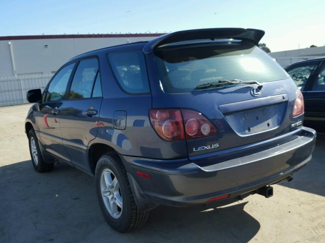 JT6HF10U8Y0157367 - 2000 LEXUS RX 300 BLUE photo 3