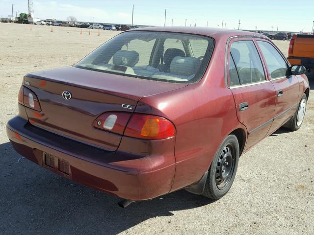 1NXBR12E0XZ218743 - 1999 TOYOTA COROLLA VE MAROON photo 4