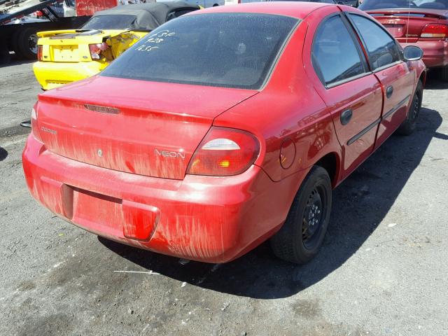 1B3ES26C34D528998 - 2004 DODGE NEON BASE RED photo 4