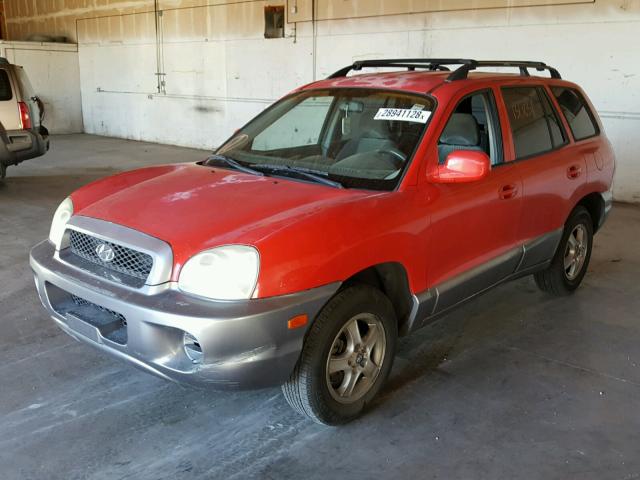 KM8SB12B04U635026 - 2004 HYUNDAI SANTA FE G RED photo 2