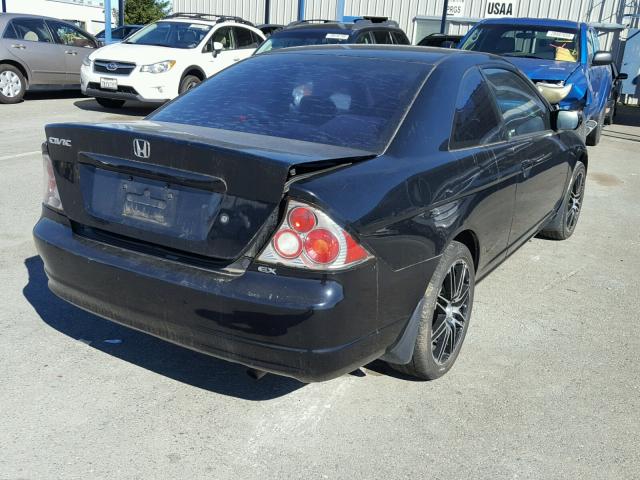 1HGEM22932L023325 - 2002 HONDA CIVIC EX BLACK photo 4