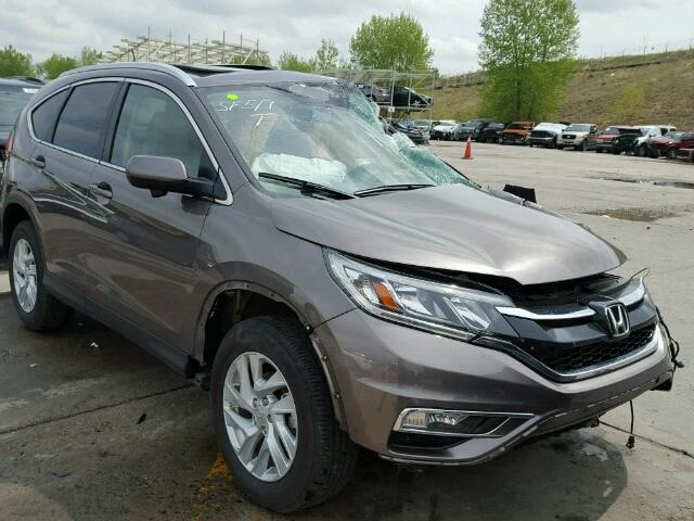 5J6RM4H74GL074657 - 2016 HONDA CR-V EX-L BROWN photo 1