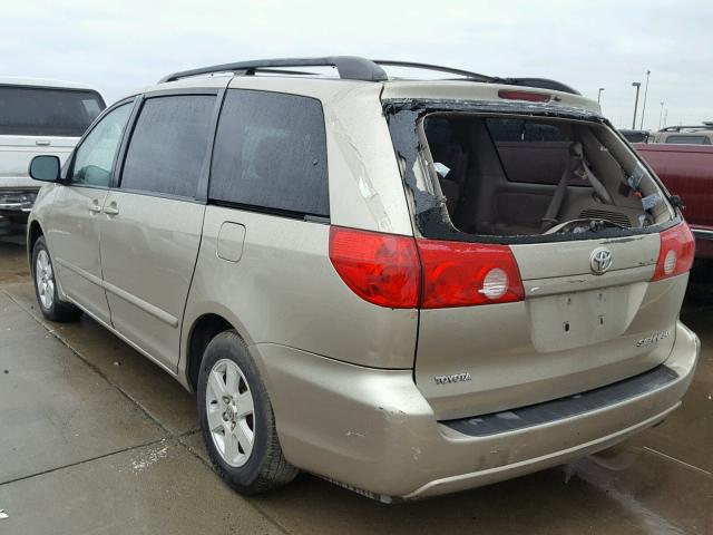 5TDZK23C48S170647 - 2008 TOYOTA SIENNA CE GOLD photo 3