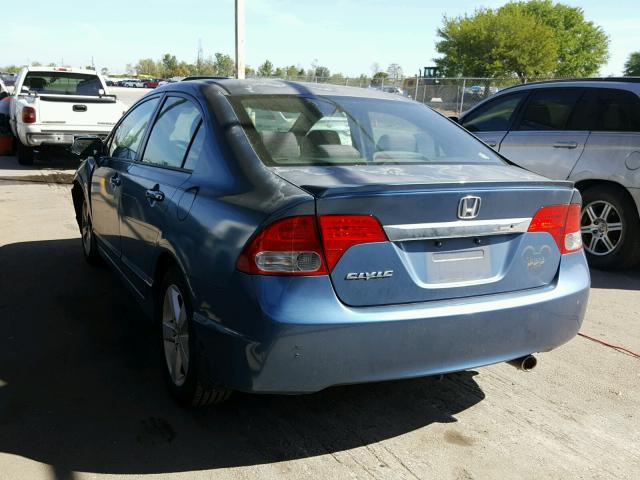 2HGFA16619H504527 - 2009 HONDA CIVIC BLUE photo 3