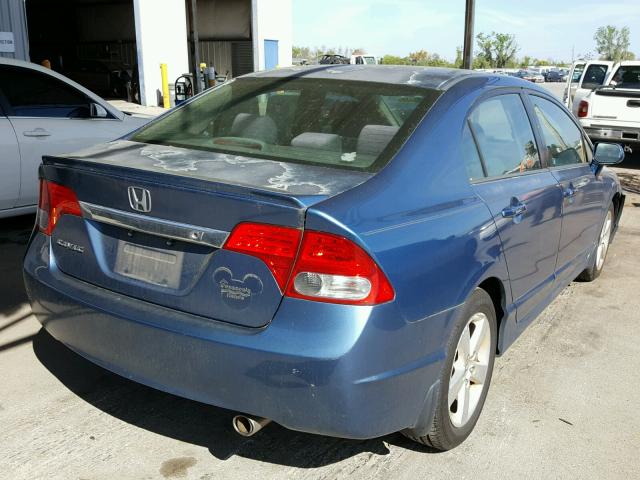 2HGFA16619H504527 - 2009 HONDA CIVIC BLUE photo 4